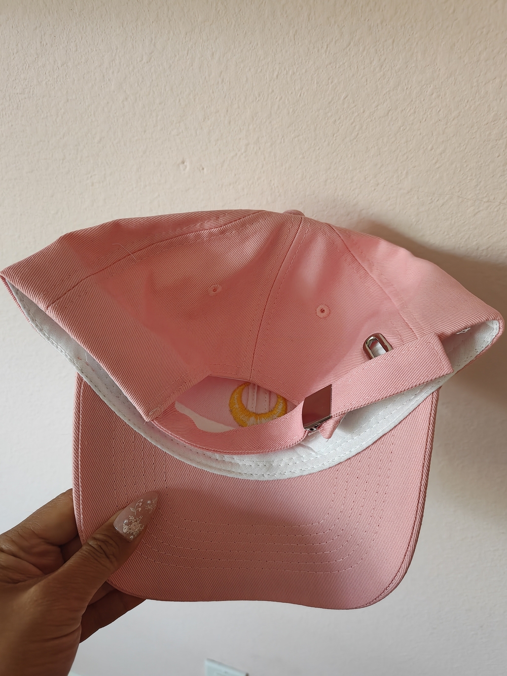 Pink Crescent Moon Baseball Cap - Picture 2 of 2